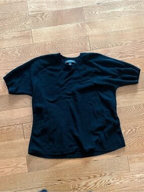 Banana Republic Black Short-Sleeve Tee-Organic